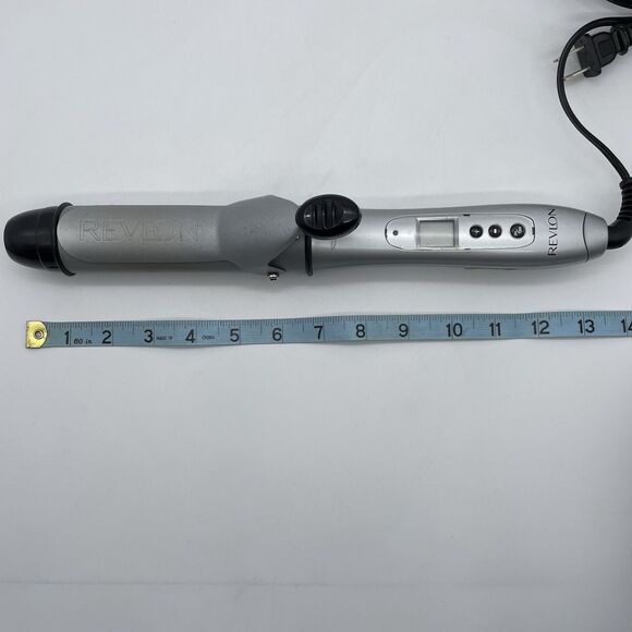 Revlon Model RV 078 Large Barrel Curling Iron Styling Wand 1 1/2" Silver Black - Picture 9 of 12